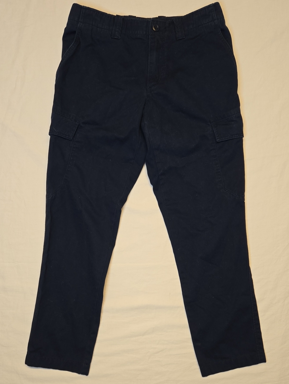Lacoste Navy Blue Slim Fit Cotton Cargo Pants with Utility Pockets